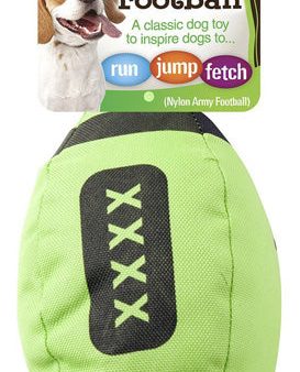 BOW WOW - Army Football Nylon Squeaky - 1 Dog Toy Cheap