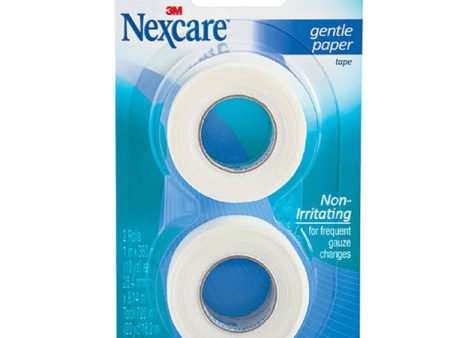 NEXCARE - First Aid 3M Gentle Paper Tape 1 Inch x 10 Yards - 2 Rolls Online now