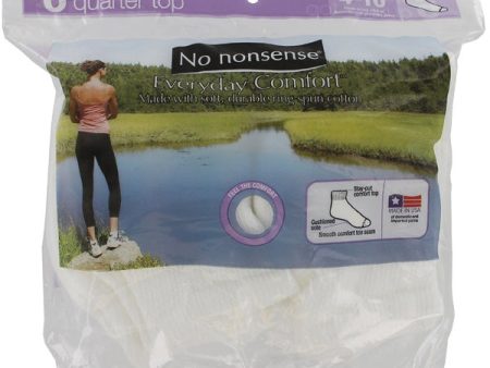 NO-NONSENSE - Women s White Quarter Top Socks - 6 Pair Pack For Cheap