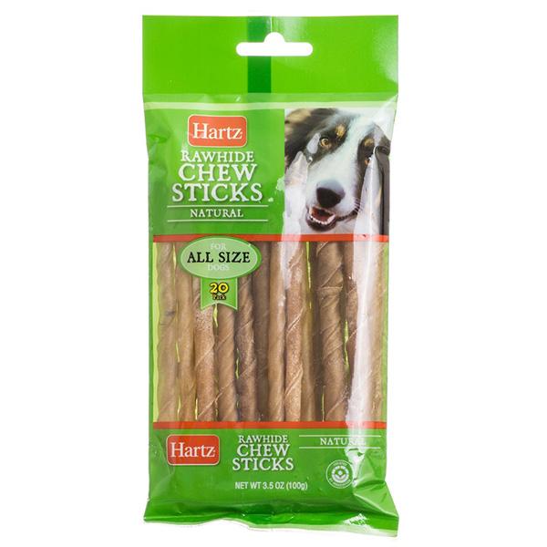 HARTZ - Rawhide Chew Sticks Natural - 20 Pack Online now