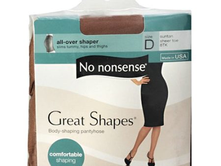 NO NONSENSE - Body Shaping Pantyhose Suntan Size D - 1 Pair Sale