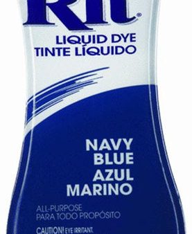 RIT DYE - Liquid Fabric Dye Navy Blue - 8 fl. oz. (236 ml) For Sale