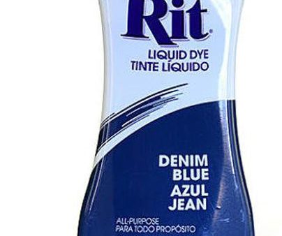 RIT DYE - Denim Blue Liquid Dye - 8 fl. oz. (236 ml) Online