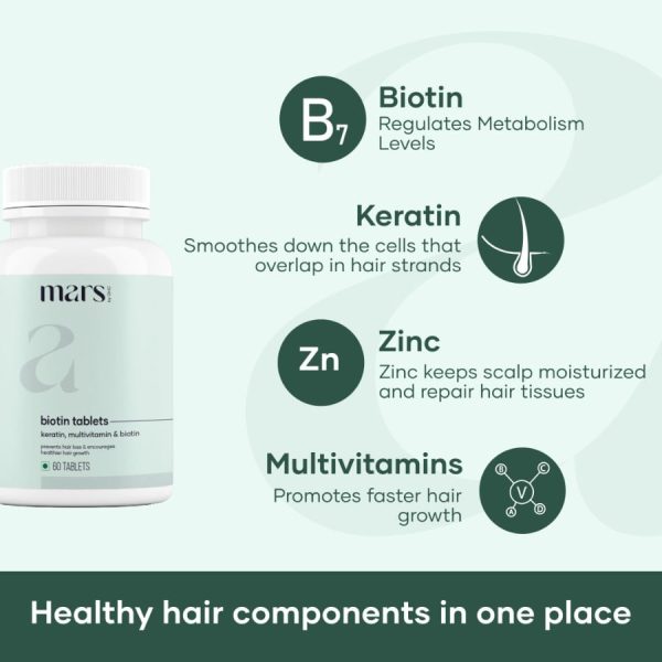 Biotin Tablets for hair growth with Vitamin B7 Online now