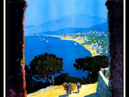 Alassio Italy Travel Poster Magnetic Canvas Print Fridge Magnet 6x8 Large Online Sale