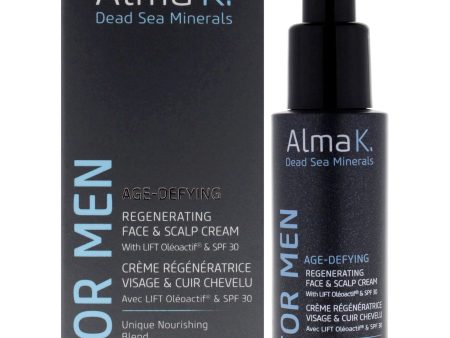 Age Defying Regenerating Face and Scalp Cream With SPF 30 by Alma K for Men - 2 oz Cream Hot on Sale