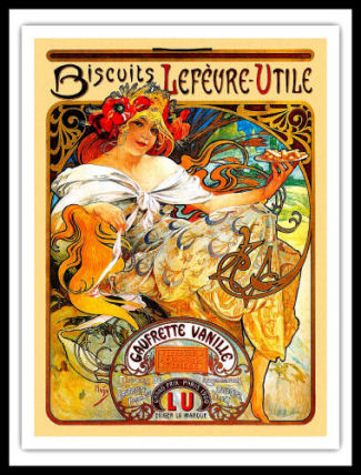 Alphonso Mucha Art Nouveau Poster Fridge Magnet 12x15.5 Large Cheap