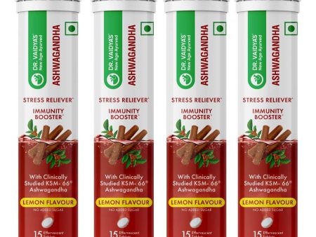 Ashwagandha Effervescent Tablets - Pack of 4 Hot on Sale