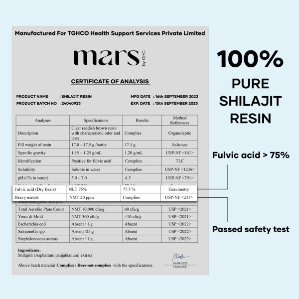 Mars Pure Himalayan Shilajit (Resin) - 15g Online now