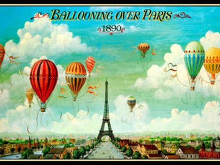 Ballooning Over Paris Vintage Travel Poster 6x10 Fridge Magnet Online now