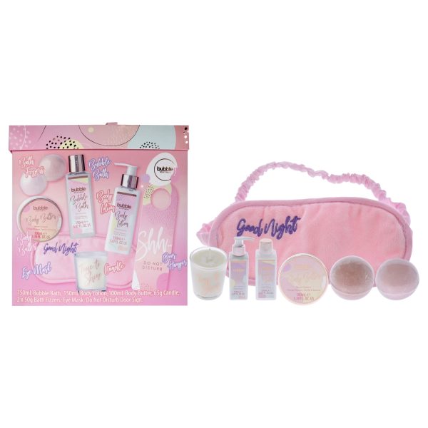 Bubble Boutique Set by Style and Grace for Women - 8 Pc Set 5.07oz Bubble Bath, 5.07oz Body Lotion, 3.38oz Body Buttter, 2.29oz Candle, 2 x 1.76oz Bath Fizzers, Eye Mask, Door Hanger Online Hot Sale