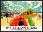 Belgian Coast Vintage Travel Poster Fridge Magnet 6x8 Canvas Print Online