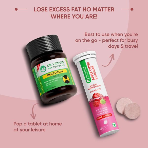 Apple Cider Vinegar Effervescent & Herboslim Combo: Your Natural Weight Loss Companion Hot on Sale