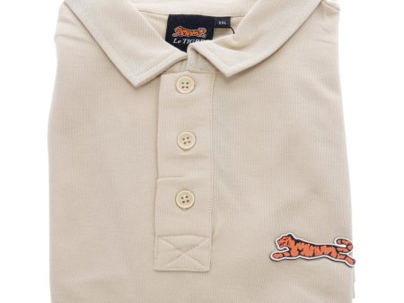 Classic Cotton Polo Shirt - Beige by Le Tigre for Men - 1 Pc Shirt (XXL) For Sale