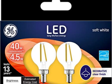 GE LED 5W G16.5 SML BS CLR 2CT Supply