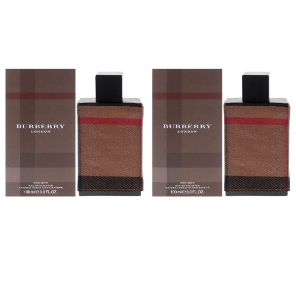 Burberry London by Burberry for Men - 3.3 oz EDT Spray - Pack of 2 Online now