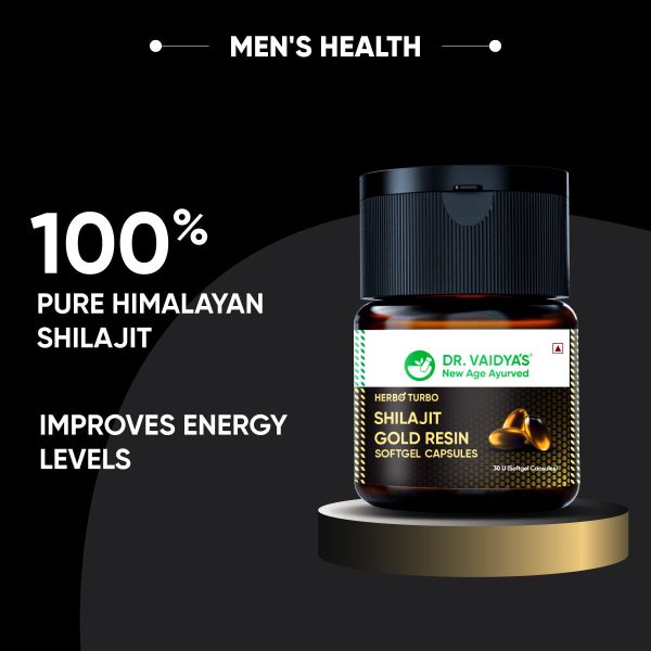 Herbo24Turbo Shilajit Gold Resin Softgel Capsules | Pure Swarna Bhasma | Boosts Energy and Stamina Supply