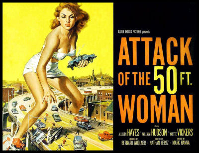 Attack of the 50ft Woman Movie Poster Fridge Magnet 6x8 Large Hot on Sale