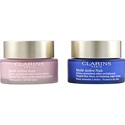 Clarins by Clarins , Multi-Active Partners Set: Multi-Active Day Cream 50ml 1.6oz + Night Cream 50ml 1.7oz  --2pcs Fashion