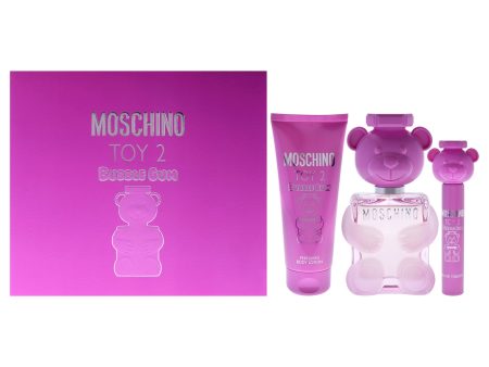 Moschino Toy 2 Bubble Gum by Moschino for Women - 3 Pc Gift Set 3.4oz EDT Spray, 0.34oz EDT Spray, 3.4oz Body Lotion Hot on Sale