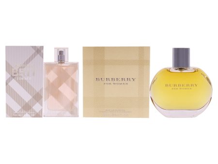 Burberry Brit and Burberry Kit by Burberry for Women - 2 Pc Kit 3.3 oz EDP Spray, 3.3 oz EDT Spray Sale