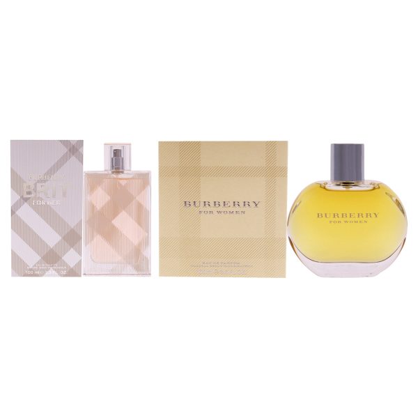 Burberry Brit and Burberry Kit by Burberry for Women - 2 Pc Kit 3.3 oz EDP Spray, 3.3 oz EDT Spray Sale