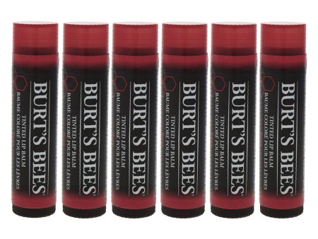 Tinted Lip Balm - Rose by Burts Bees for Unisex - 0.15 oz Lip Balm - Pack of 6 on Sale