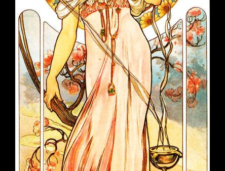 Alphonse Mucha Art Paris Perfume Poster Fridge Magnet 7x16.5 Large Hot on Sale