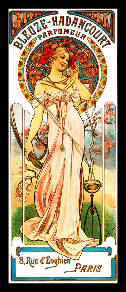 Alphonse Mucha Art Paris Perfume Poster Fridge Magnet 7x16.5 Large Hot on Sale