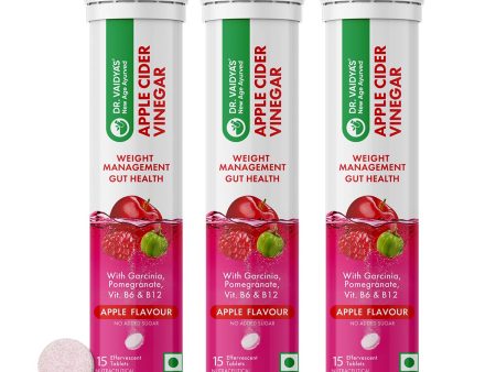 Apple Cider Vinegar Effervescent Tablets For Weight Loss - Pack of 3 Supply