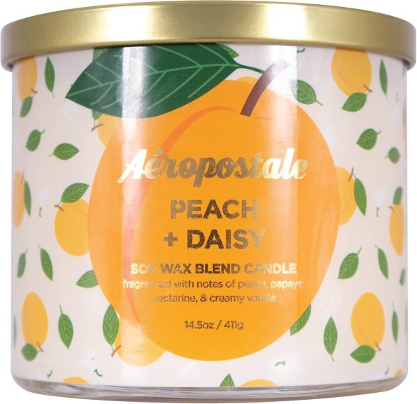 AEROPOSTALE PEACH & DAISY by Aeropostale , CANDLE 14.5 OZ Online now