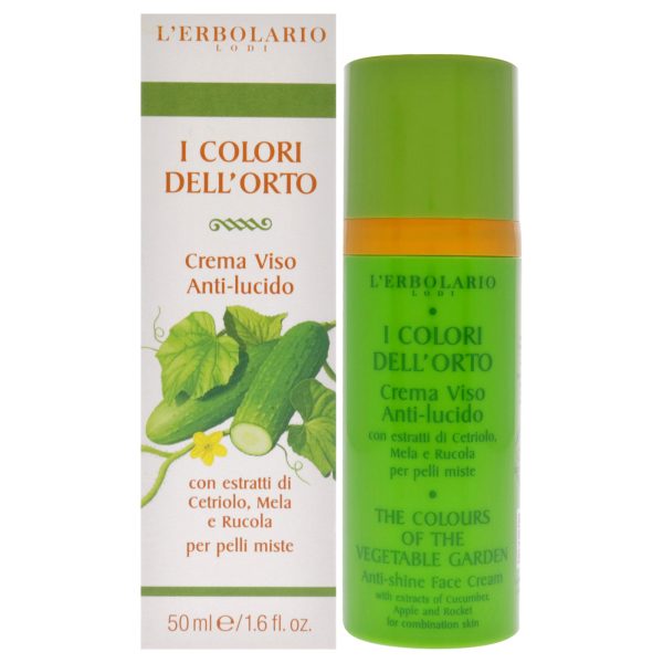 Anti-Shine Face Cream - The Colours of the Vegetable Garden by LErbolario for Women - 1.6 oz Cream Online now