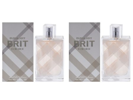 Burberry Brit by Burberry for Women - 3.3 oz EDT Spray - Pack of 2 For Cheap