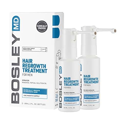 BosleyMD Men s Minoxidil No-Mess Sprayer, Extra Strength, 2 fl oz (2 Count) Online Hot Sale