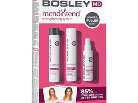 BOSLEY by Bosley , MENDXTEND STRENGTHENING SYSTEM (STRENGTHENING SHAMPOO, STRENGTHENING CONDITIONER, LEAVE-IN TREATMENT) For Sale