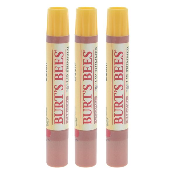 Burts Bees Lip Shimmer - Caramel by Burts Bees for Women - 0.09 oz Lip Shimmer - Pack of 3 on Sale