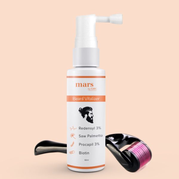 Beard Growth Vitalizer and Derma Roller Combo Fashion