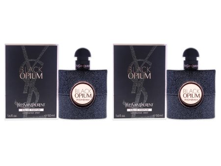 Black Opium by Yves Saint Laurent for Women - 1.6 oz EDP Spray - Pack of 2 Hot on Sale