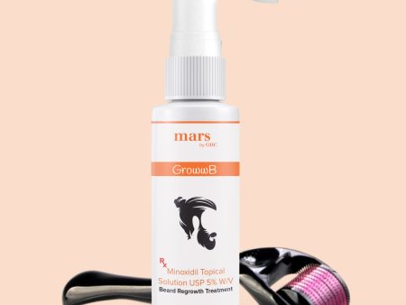 Beard Growth Combo (Minoxidil topical Solution USP 5% +Derma Roller) Discount